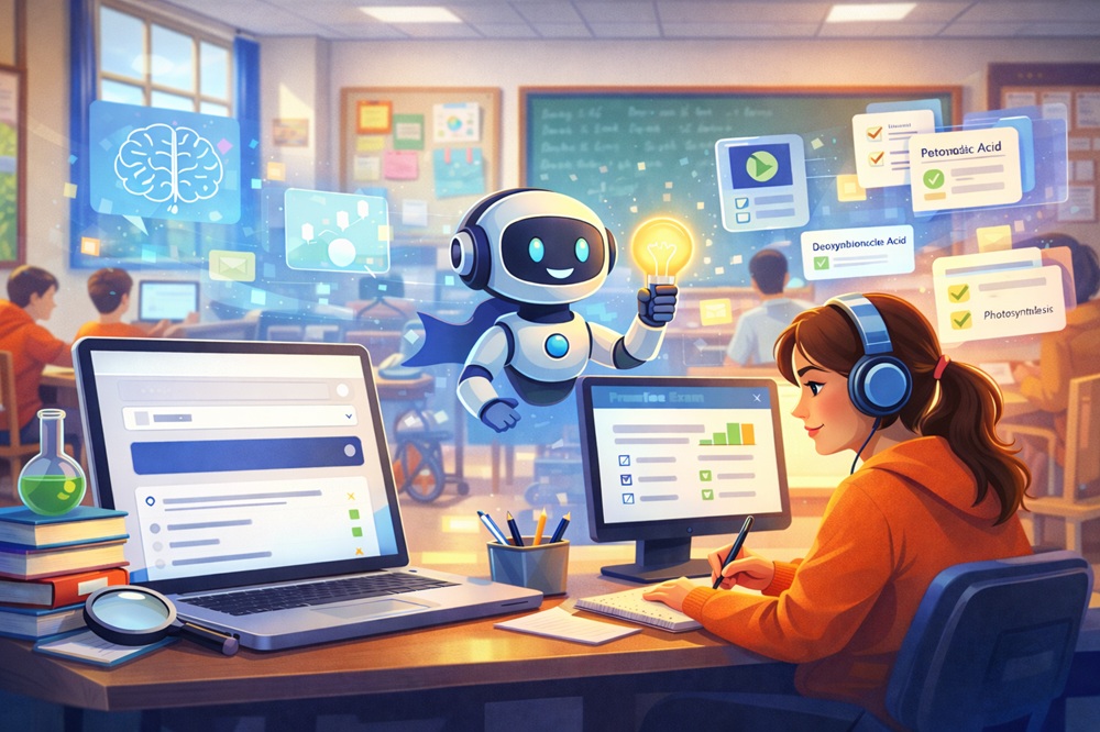 Hero image for ExamPro landing page.